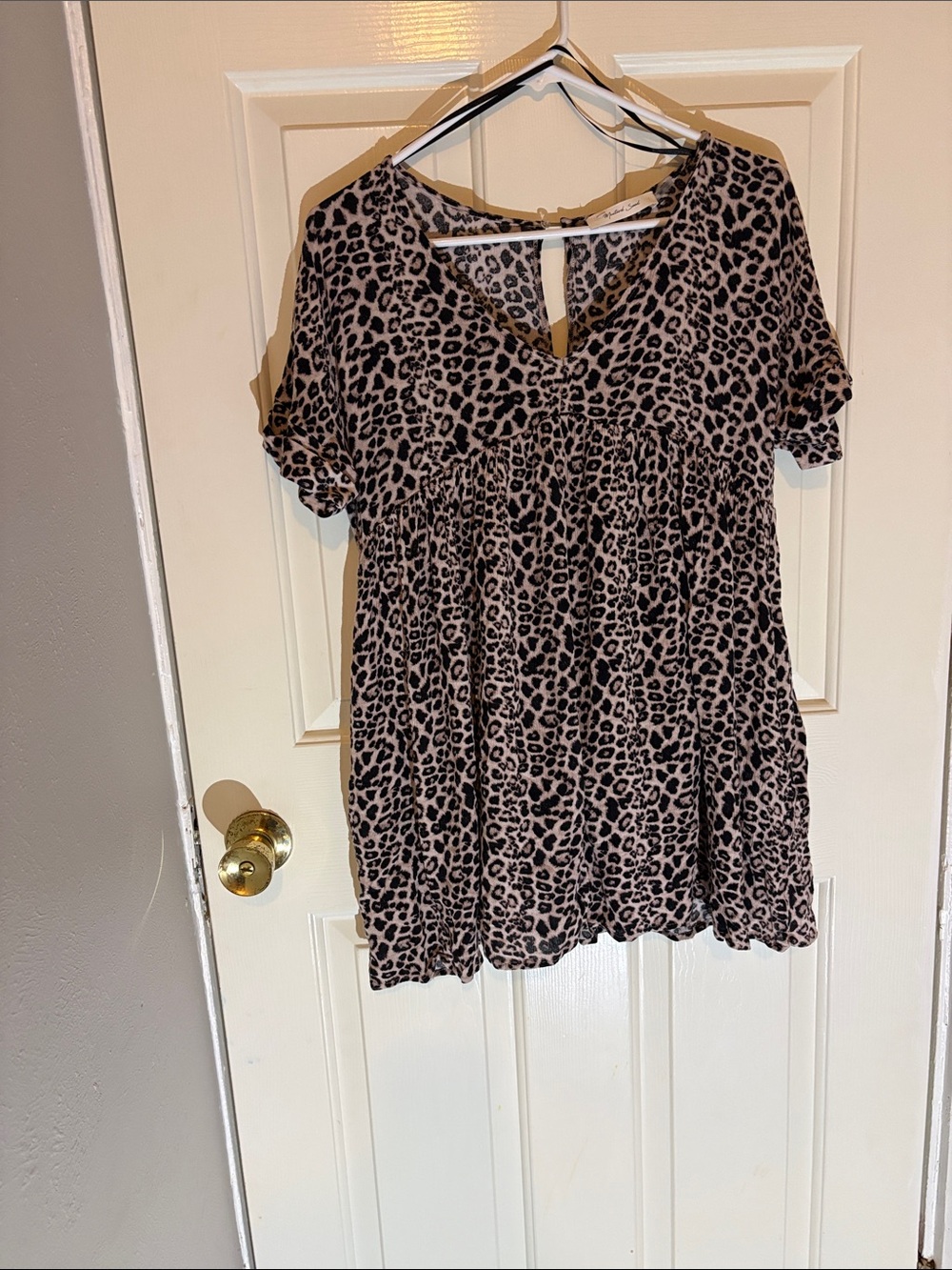 Leopard Print Romper with Pockets by Mustard Seed